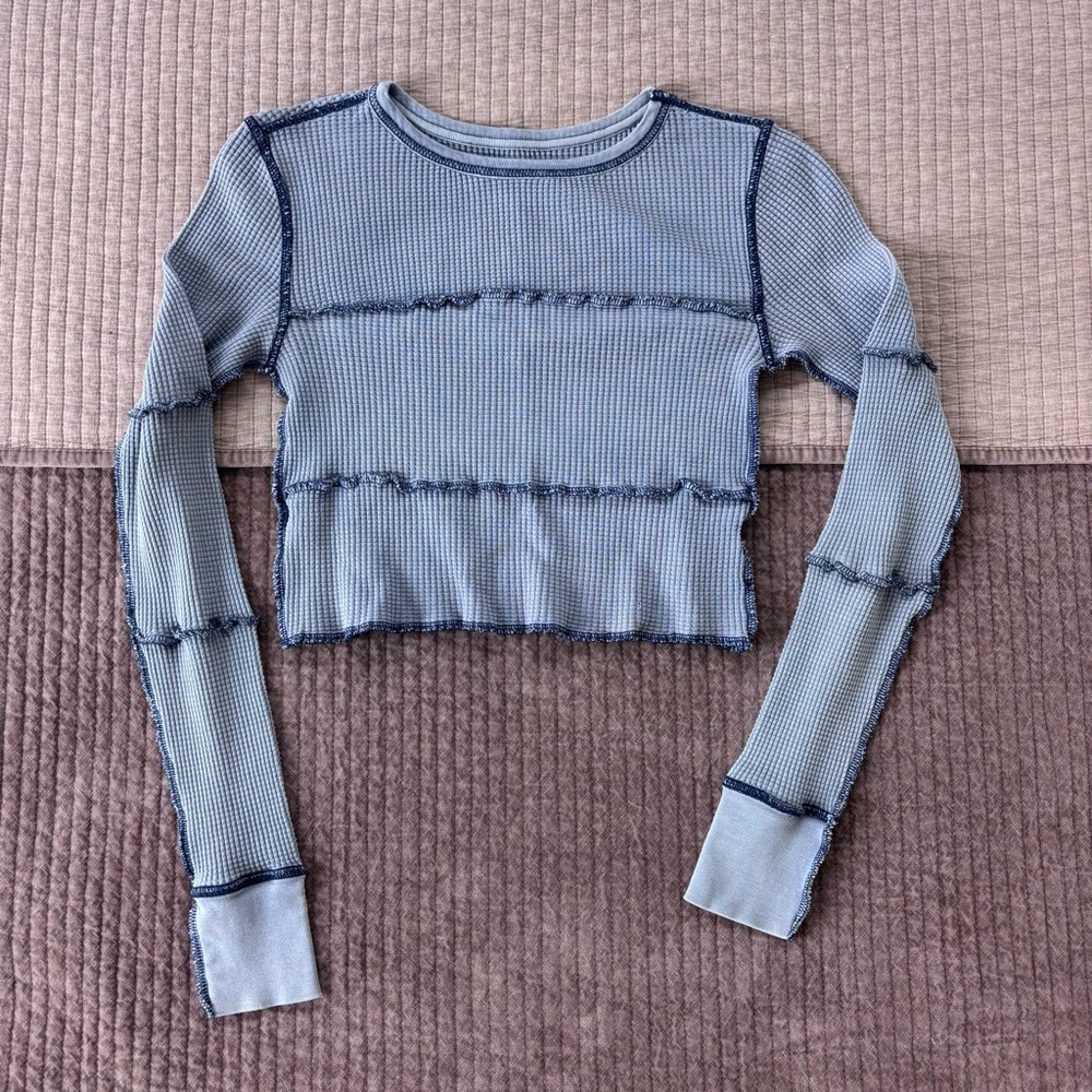 Urban Outfitters Waffle Knit Cropped Long Sleeve – Size S